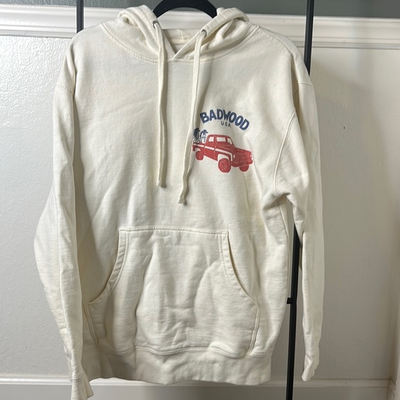 BADWOOD HARDBODY Hooded Sweatshirt CREAM - Picture 1 of 5